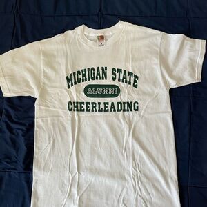 Michigan State University Spartans Cheerleading T Shirt Large MSU